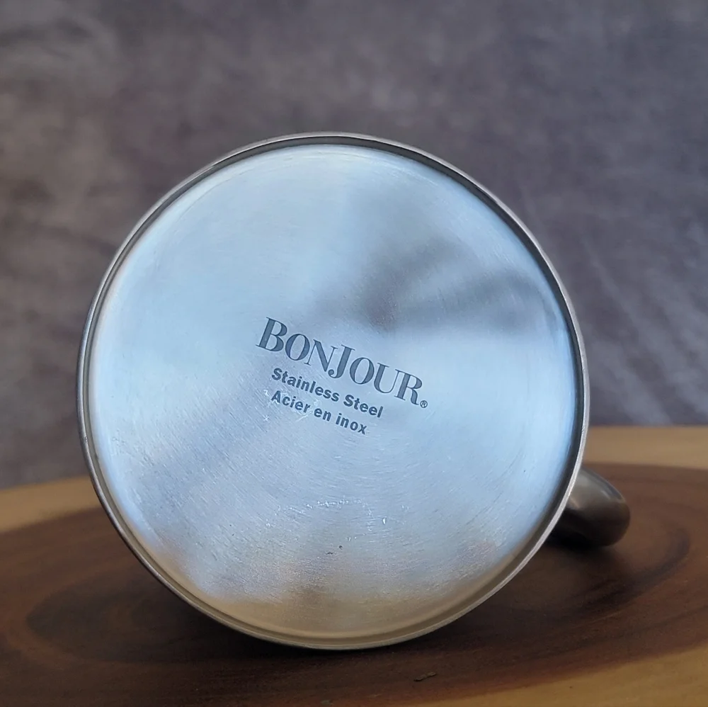 Bonjour Stainless Coffee French Press/Creamer RARE Steampunk Modern Retro - Picture 8 of 16